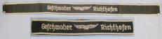 German Luftwaffe Geschwader Richthofen Cuff Title. N 133. German Luftwaffe Geschwader Richthofen Cuff Title. N 133. Antique & Militaria