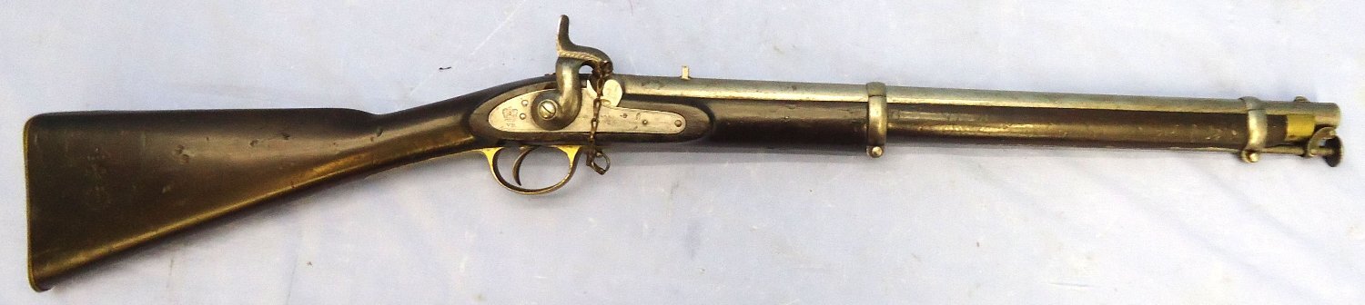 Tower Tower, 1858 Dated, Enfield 1858 Pattern Native Mounted Police Smoothbore Percussion Carbine. Sn - 21878 Muzzleloader .65 Cal Muzzleloader Rifle - {CATEGORY} in 