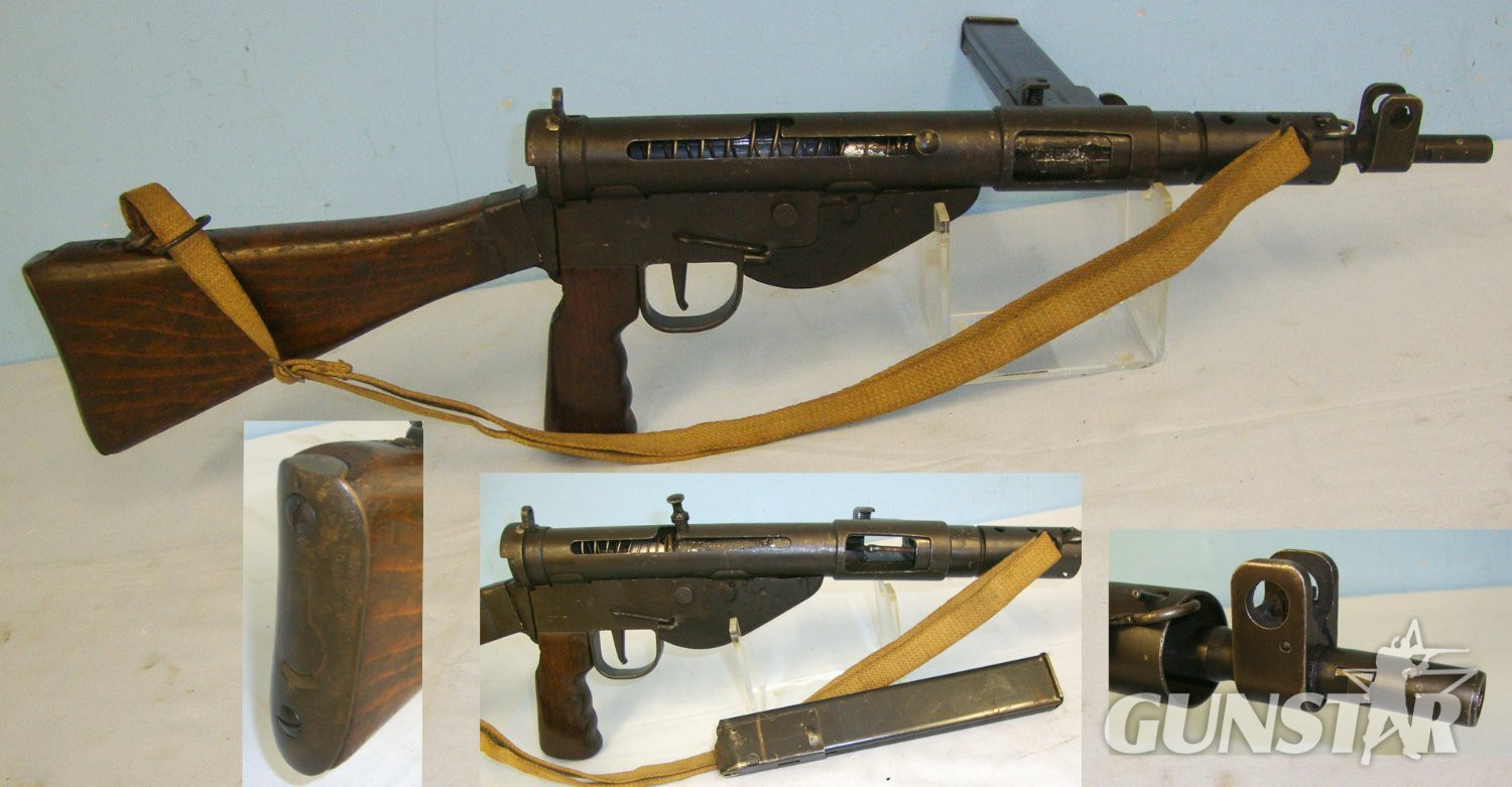 RARE** WW2 British WD Sten MK V 9mm Calibre Sub Machine Gun By M/78 (Elkington & Co Birmingham) With Original 1943 WD Webbing Sling  By CP Ltd **2020 UK/EU DEACTIVATION CERTIFICATED** Sn 20846  None  Machine Gun in 
