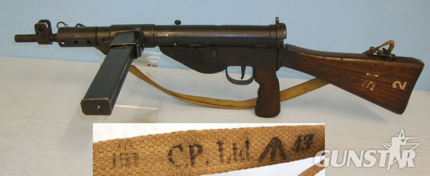  RARE** WW2 British WD Sten MK V 9mm Calibre Sub Machine Gun By M/78 (Elkington & Co Birmingham) With Original 1943 WD Webbing Sling  By CP Ltd **2020 UK/EU DEACTIVATION CERTIFICATED** Sn 20846  None  Machine Gun