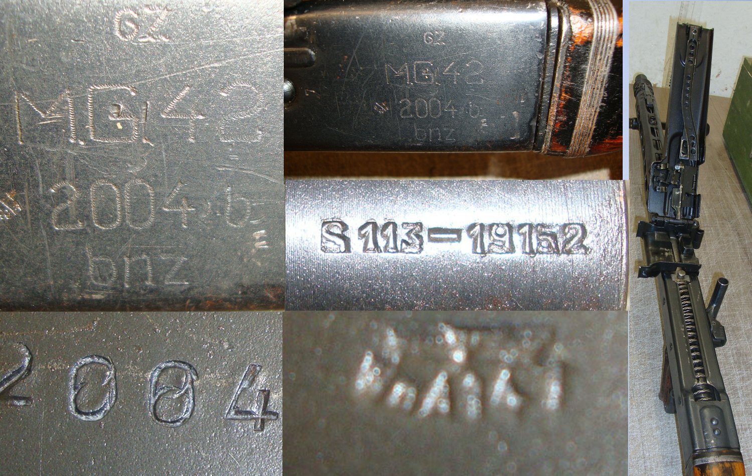  WW2 Nazi German Maschinengewehr MG 42, 7.92mm Machine Gun By 'bnz (Steyr Daimler Austria) With Bi-Pod By ‘hec’ Steinbach & Vollmann, Heiligenhaus Bez. Duesseldorf. Sn 22534:10 Various Machine Gun