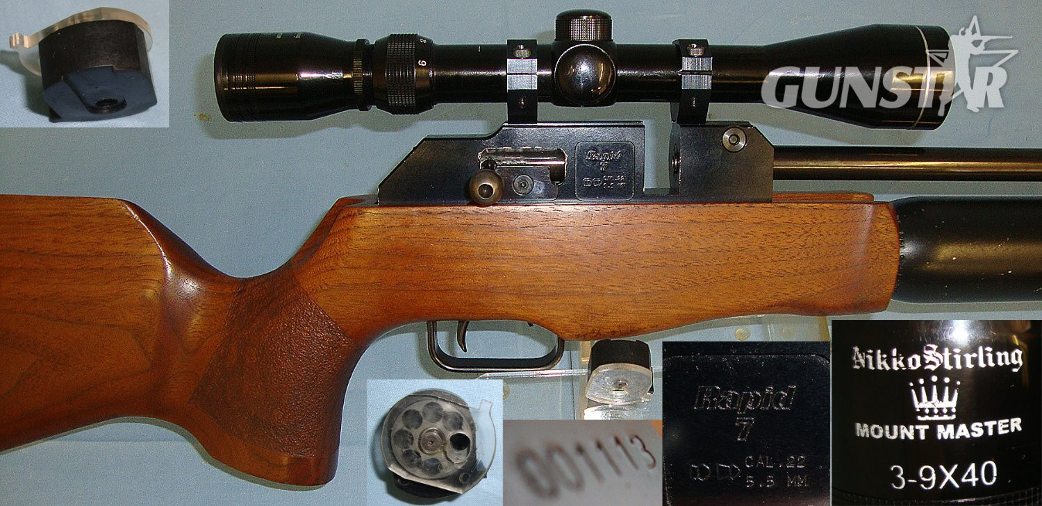 Theoben With Sound Moderator & Nikko Stirling Mount Master 3-9x40 Telescopic Sight. Sn 23268 .22