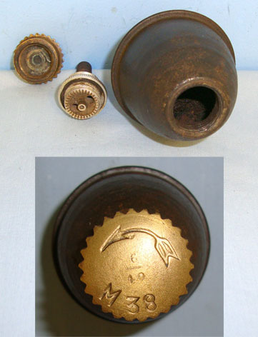  INERT DEACTIVATED. Early WW2 1940 Yugoslavian M38 (Thin Body) Offensive Hand Gre INERT DEACTIVATED. Early WW2 1940 Yugoslavian M38 (Thin Body) Offensive Hand Gre Antique & Militaria