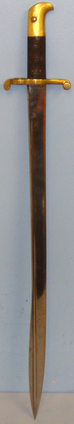  British Lancaster Sword BayonetPost 1855 British Army Sappers, Miners & Engineers 1855 Pattern Lancaster Rifle Pipeback. BAYO 758. Bayonet