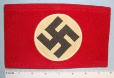 WW2 Era Nazi NSDAP (National Socialist German Workers Party) Heavy 3 Piece Construction Armband. Sn 20751:2  Clothing