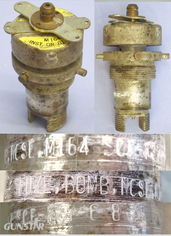INERT. American, WW2, 1945 Dated, M164 Aircraft Bomb Fuze. Sn - 21438 INERT. American, WW2, 1945 Dated, M164 Aircraft Bomb Fuze. Sn - 21438  Other Ammunition in 