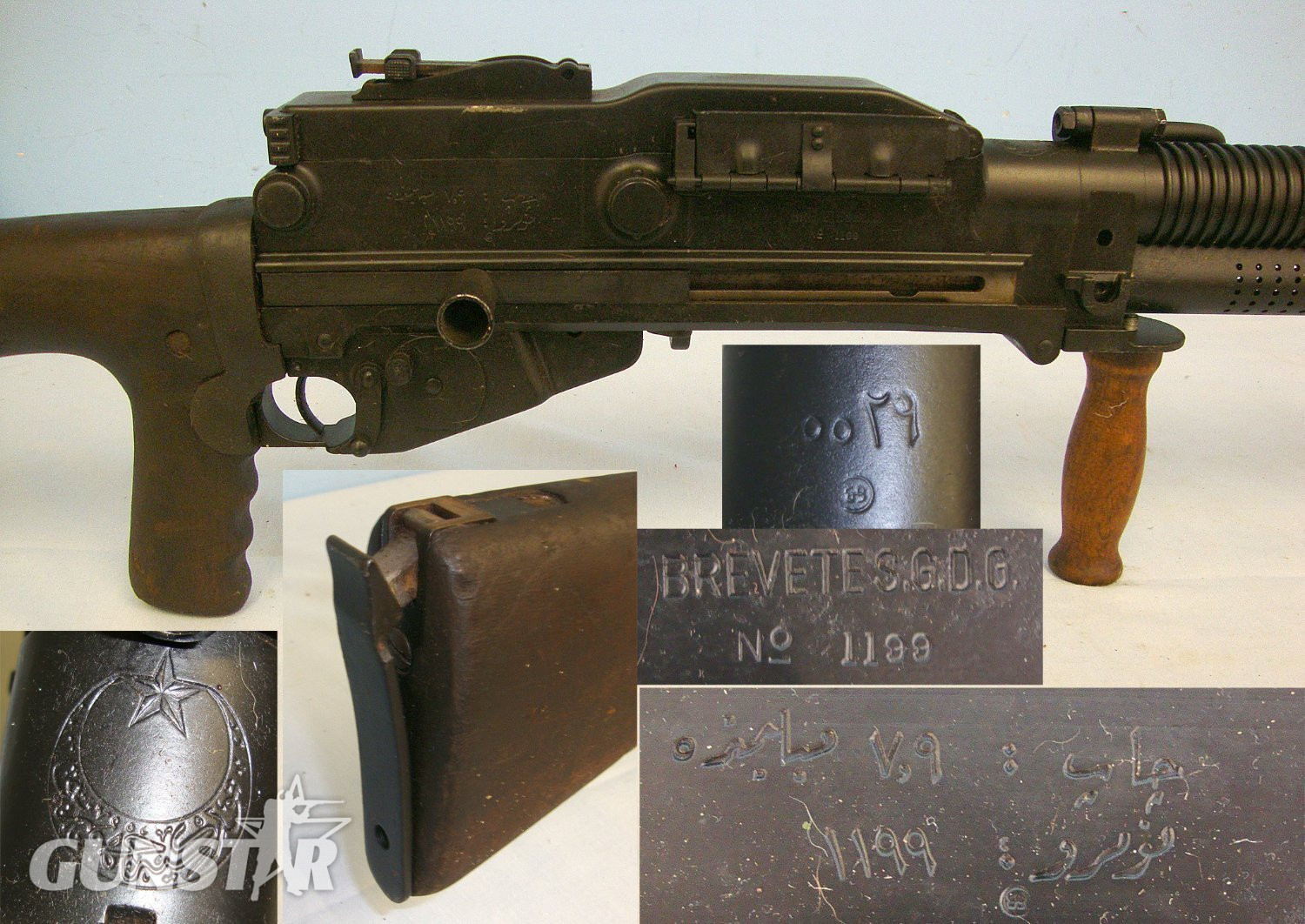 Inter War & WW2 Era French Hotchkiss Model 1922-1926 7.92mm Calibre Light Machine Gun Turkish Military Contract** UK 2008 DEACTIVATION CERTIFICATED COCKS & DRY FIRES**Sn 20067:5 None  Machine Gun