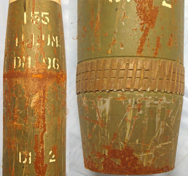  INERT DEACTIVATED. Fired, 155MM NATO FH70 Illuminition Projectile. - O 2000 INERT DEACTIVATED. Fired, 155MM NATO FH70 Illuminition Projectile. - O 2000  Other Ammunition