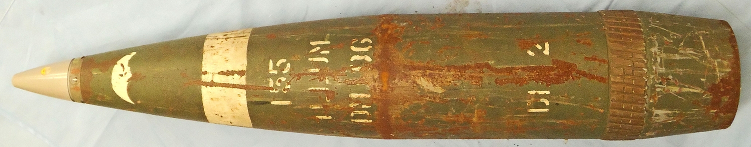 INERT DEACTIVATED. Fired, 155MM NATO FH70 Illuminition Projectile. - O 2000 INERT DEACTIVATED. Fired, 155MM NATO FH70 Illuminition Projectile. - O 2000  Other Ammunition - {CATEGORY} in 