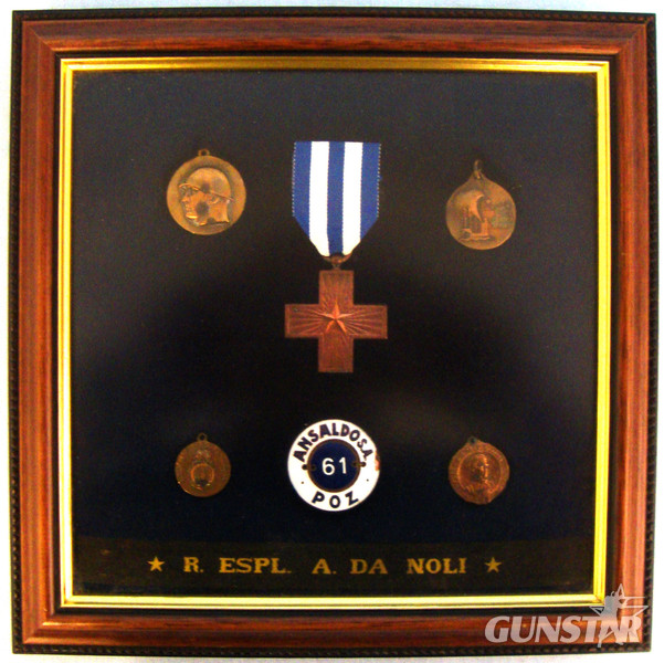 Framed Italian WWII Medals from the ‘Da Noli’ (Italian Destroyer from WWII). 19433 Framed Italian WWII Medals from the ‘Da Noli’ (Italian Destroyer from WWII). 19433 Antique & Militaria in 