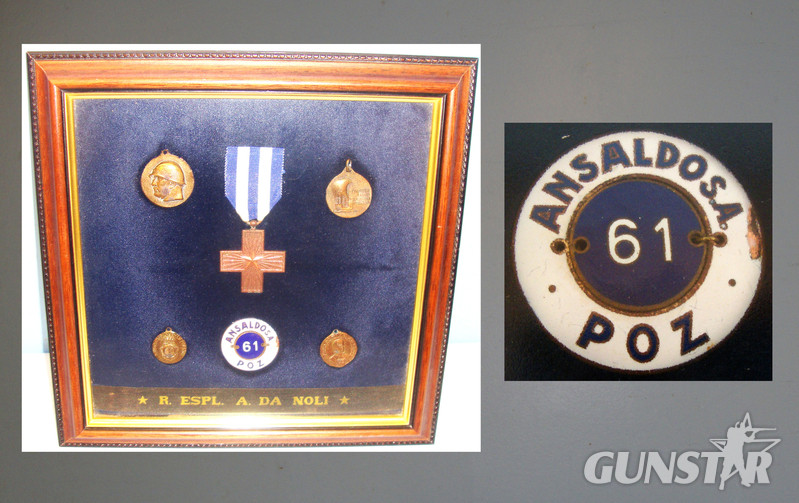 Framed Italian WWII Medals from the ‘Da Noli’ (Italian Destroyer from WWII). 19433 Framed Italian WWII Medals from the ‘Da Noli’ (Italian Destroyer from WWII). 19433 Antique & Militaria