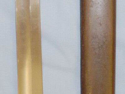WWI Dated Imperial German 1898/05 Butcher Knife Bayonet Scabbard by Manufacturer Luneschloss. 21750. Bayonet