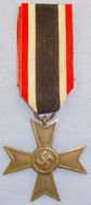 1939 Nazi 2nd Class War Merit Cross and Ribbon. N 134. 1939 Nazi 2nd Class War Merit Cross and Ribbon. N 134. Antique & Militaria