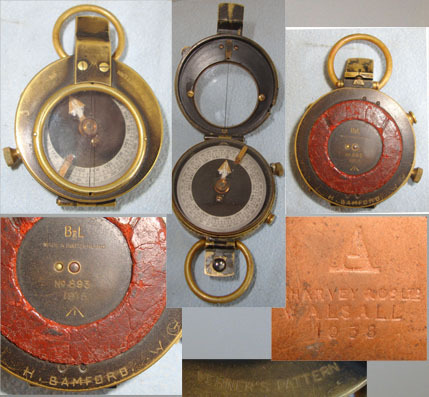  B-L, Made In Switzerland WD Verner’s Pattern Swiss Made Military Compass By B-L With Inter War 1938 Dated Other Accessory