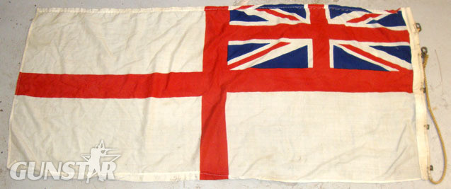 White Ensign Ship’s Flag (68”x32”) With Hanging Rope & Brass Fittings British Cloth Construction Royal Navy White Ensign Ship’s Flag (68”x32”) With Ha Other Accessory