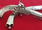 Ref 1509. A rare Pair of Scottish Highlanders Rams horn all steel belt pistols b & MORTIMER   Muzzleloader