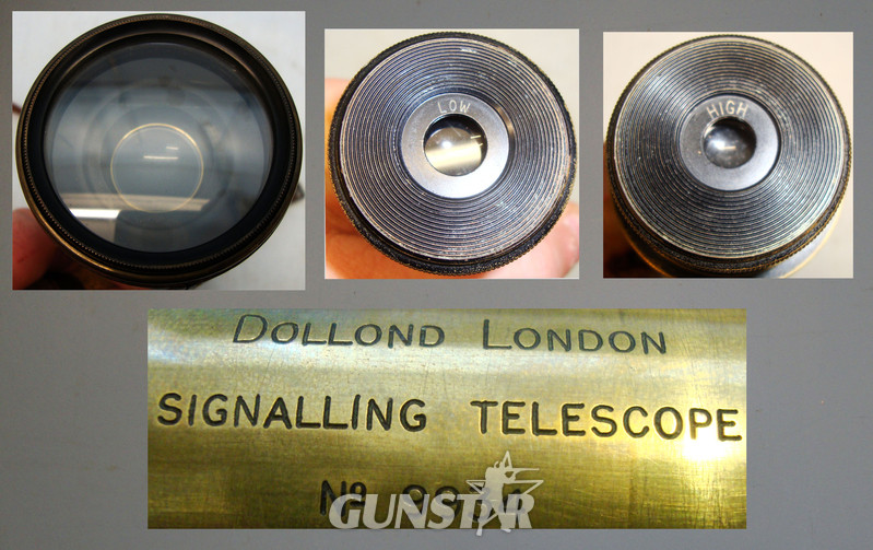 Victorian Era British Dollond London 3 Draw \'Signallers\' No9934 Brass Telescope with Interchangeable Eye Piece Lens and Hard Leather Case. OPT 827. Victorian Era British Dollond London 3 Draw \'Signallers\' No9934 Brass Telescope with Interchangeable Eye Piece Lens and Hard Leather Case. OPT 827. Other Accessory
