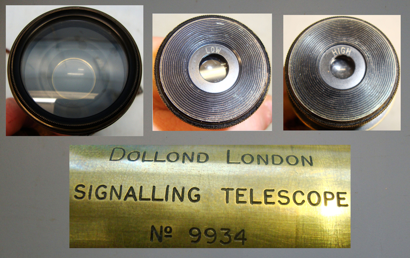 Victorian Era British Dollond London 3 Draw \'Signallers\' No9934 Brass Telescope with Interchangeable Eye Piece Lens and Hard Leather Case. OPT 827. Victorian Era British Dollond London 3 Draw \'Signallers\' No9934 Brass Telescope with Interchangeable Eye Piece Lens and Hard Leather Case. OPT 827. Other Accessory