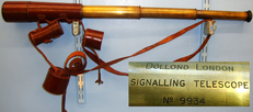 Victorian Era British Dollond London 3 Draw \'Signallers\' No9934 Brass Telescope with Interchangeable Eye Piece Lens and Hard Leather Case. OPT 827. Victorian Era British Dollond London 3 Draw \'Signallers\' No9934 Brass Telescope with Interchangeable Eye Piece Lens and Hard Leather Case. OPT 827. Other Accessory