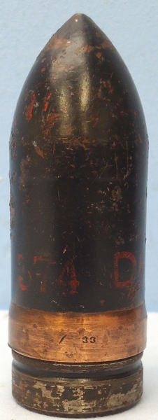 INERT DEACTIVATED. Unfired German WW2, 1937 Dated 3.7cm PAK 36 (37x250) APHE (Armour Piercing High Explosive/Trace) Round With Rare Two Piece Brass And Steel Composite Cartridge Case. Sn - 20078 INERT DEACTIVATED. Unfired German WW2, 1937 Dated 3.7cm PAK 36 (37x250) APHE (Armour Piercing High Explosive/Trace) Round With Rare Two Piece Brass And Steel Composite Cartridge Case. Sn - 20078  Other Ammunition 