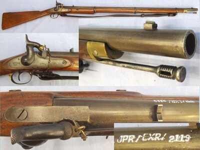 Tower Tower, Enfield Indian Pattern 1858 Percussion Musket. Sn - 21977:8 Single Shot None Rifle