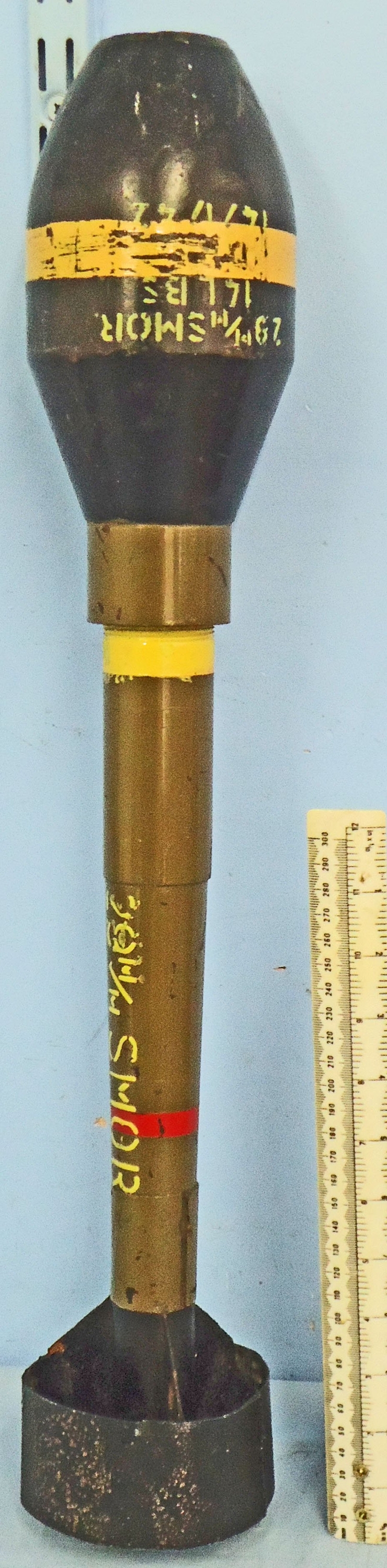 INERT DEACTIVATED. Rare, British WW2, 29mm Blacker Bombard Spigot Practice HE (High Explosive) Mortar. Sn - 22846:78 INERT DEACTIVATED. Rare, British WW2, 29mm Blacker Bombard Spigot Practice HE (High Explosive) Mortar. Sn - 22846:78  Other Ammunition - {CATEGORY} in 