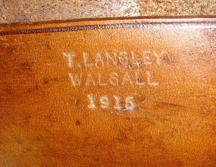  T.Langley,Walsall British 1915 Dated Sam Browne Holster For Webley & Enfield MK VI .455" Calibre S Care & Storage