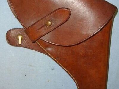 T.Langley,Walsall British 1915 Dated Sam Browne Holster For Webley & Enfield MK VI .455" Calibre S Care & Storage