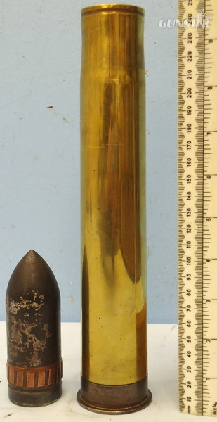  INERT DEACTIVATED. German WW2, 1937 Dated 3.7cm PAK 36 (37x250) APHE (Armour Piercing High Explosive/Trace) Round With Rare Two Piece Brass And Steel Composite Cartridge Case. Sn - 20079 INERT DEACTIVATED. German WW2, 1937 Dated 3.7cm PAK 36 (37x250) APHE (Armour Piercing High Explosive/Trace) Round With Rare Two Piece Brass And Steel Composite Cartridge Case. Sn - 20079  Other Ammunition