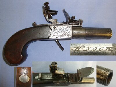 H. Nock With Safety Bolt, Screw Off Barrel & Folding Concealed Trigger. Sn 21393:46 .50 Cal Muzzleloader Muzzleloader