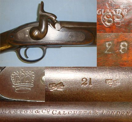Joseph Manton Percussion Musket. Sn 16416:20 Muzzleloader None Rifle