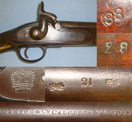 Joseph Manton Percussion Musket. Sn 16416:20 Muzzleloader None Rifle