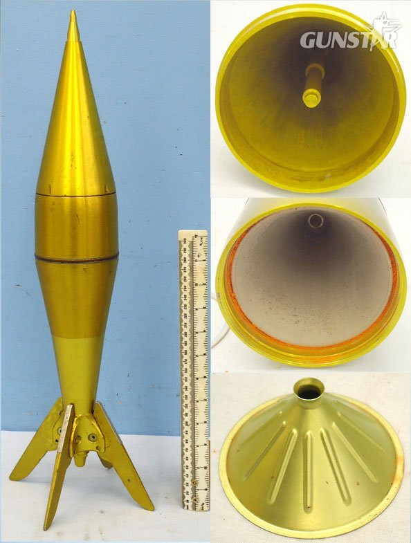 INERT DEACTIVATED. Rare, Early, Unfired, Cockerell 90mm gun (90x352) HEAT (High Explosive Anti-Tank) (Fin Stabilised, Hollow Charge) Round, Factory Display/Instructional Projectile for the Cockerell Mk3-MA1 90mm gun. - O 2272 INERT DEACTIVATED. Rare, Early, Unfired, Cockerell 90mm gun (90x352) HEAT (High Explosive Anti-Tank) (Fin Stabilised, Hollow Charge) Round, Factory Display/Instructional Projectile for the Cockerell Mk3-MA1 90mm gun. - O 2272  Other Ammunition in 