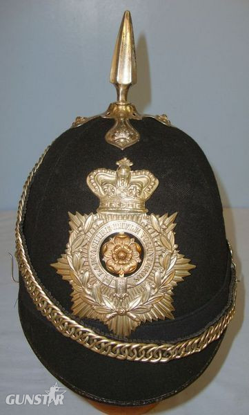 Home Service Pattern, Lancashire Rifle Volunteers Other Ranks Blue Cloth Helmet  Home Service Pattern, Lancashire Rifle Volunteers Other Ranks Blue Cloth Helmet  Clothing in 