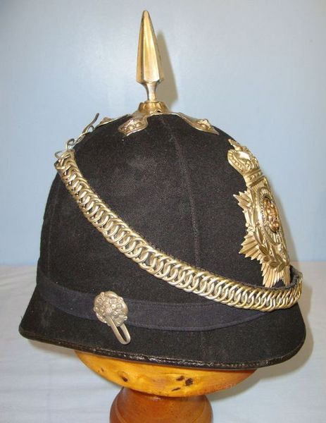 Home Service Pattern, Lancashire Rifle Volunteers Other Ranks Blue Cloth Helmet  Home Service Pattern, Lancashire Rifle Volunteers Other Ranks Blue Cloth Helmet  Clothing