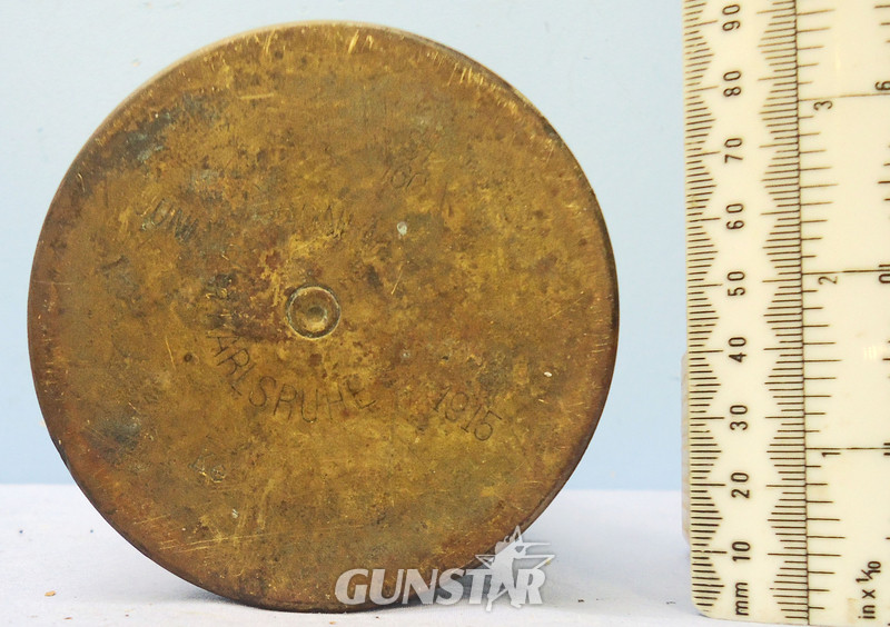 INERT DEACTIVATED. German WW1, 1915 Dated 77mm (77x229R) Shrapnel Round. Sn - 20428 INERT DEACTIVATED. German WW1, 1915 Dated 77mm (77x229R) Shrapnel Round. Sn - 20428  Other Ammunition 