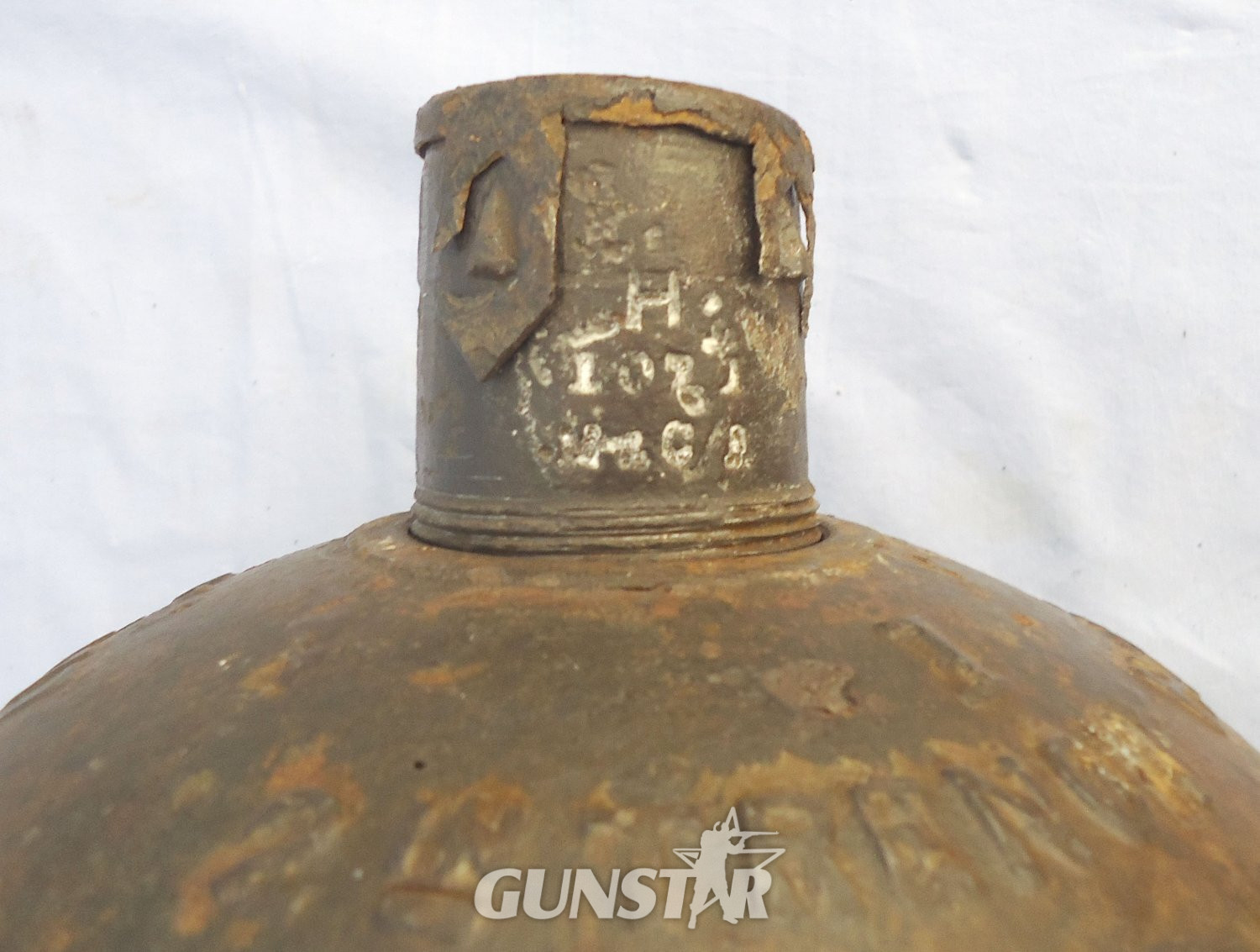 INERT DEACTIVATED. Original, 1917 Dated, British, High Explosive (HE) 2 Inch Medium Trench Mortor. - O 2238 INERT DEACTIVATED. Original, 1917 Dated, British, High Explosive (HE) 2 Inch Medium Trench Mortor. - O 2238  Other Ammunition - {CATEGORY}