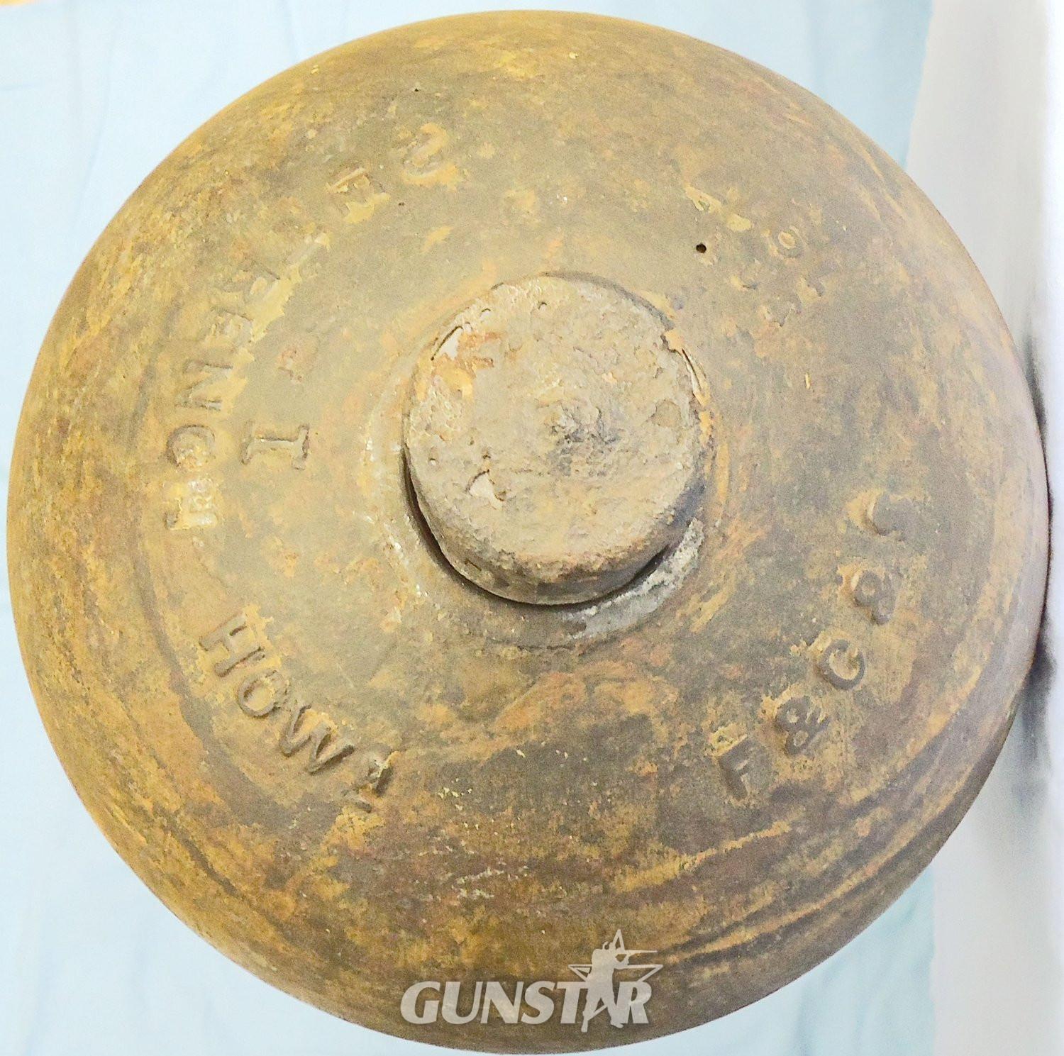 INERT DEACTIVATED. Original, 1917 Dated, British, High Explosive (HE) 2 Inch Medium Trench Mortor. - O 2238 INERT DEACTIVATED. Original, 1917 Dated, British, High Explosive (HE) 2 Inch Medium Trench Mortor. - O 2238  Other Ammunition 