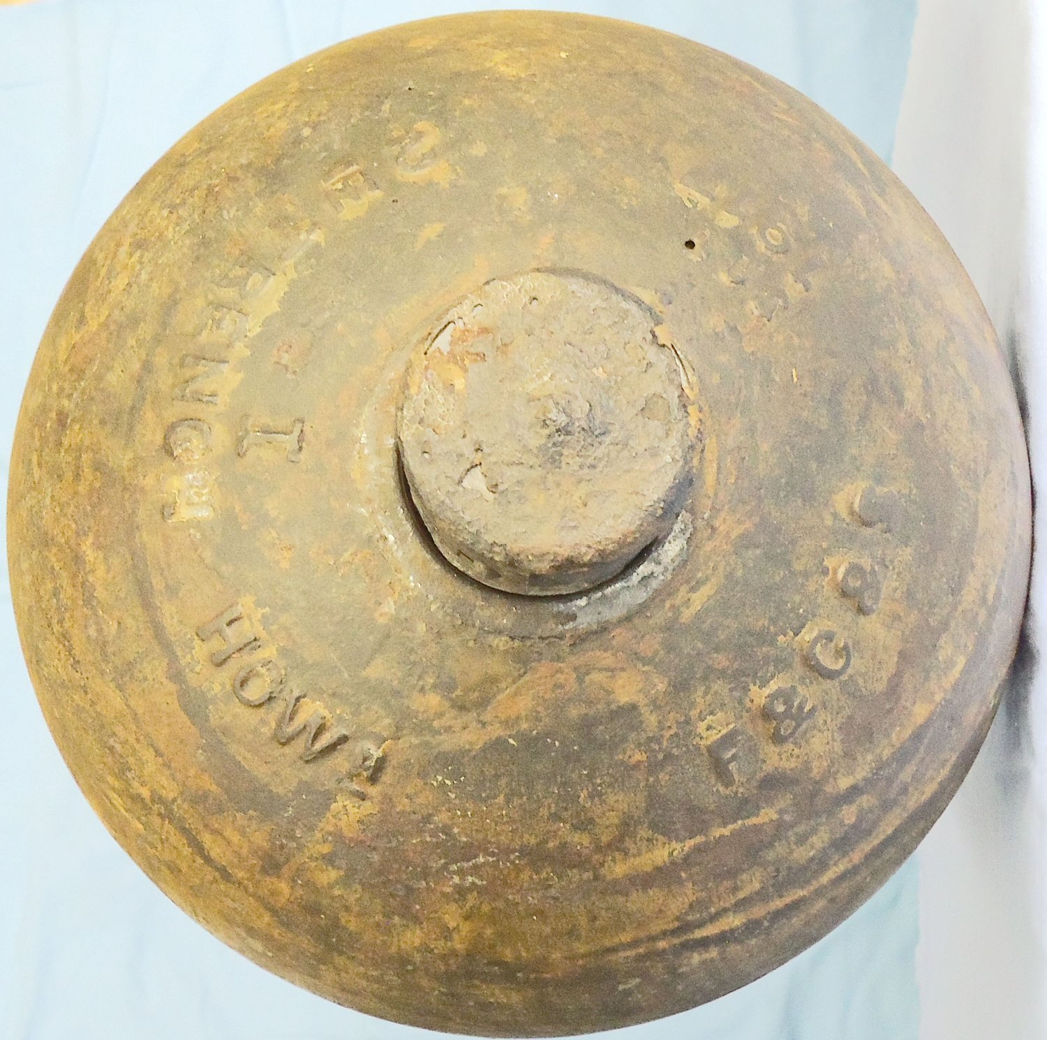 INERT DEACTIVATED. Original, 1917 Dated, British, High Explosive (HE) 2 Inch Medium Trench Mortor. - O 2238 INERT DEACTIVATED. Original, 1917 Dated, British, High Explosive (HE) 2 Inch Medium Trench Mortor. - O 2238  Other Ammunition 