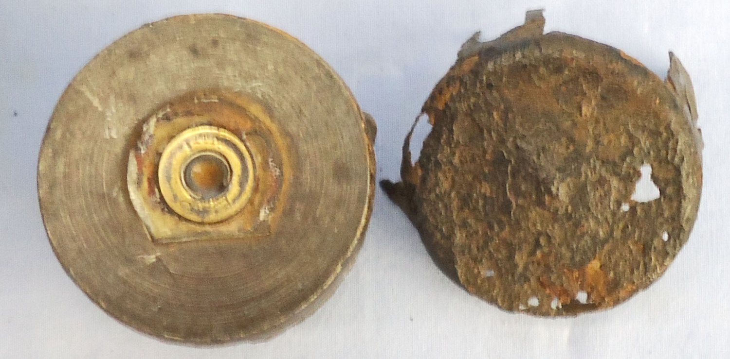 {CATEGORY} - INERT DEACTIVATED. Original, 1917 Dated, British, High Explosive (HE) 2 Inch Medium Trench Mortor. - O 2238 INERT DEACTIVATED. Original, 1917 Dated, British, High Explosive (HE) 2 Inch Medium Trench Mortor. - O 2238  Other Ammunition