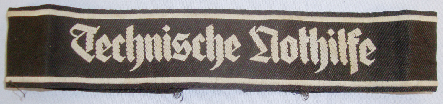 German Technische Nothilfe  Cuff Title. N 136. German Technische Nothilfe  Cuff Title. N 136. Antique & Militaria
