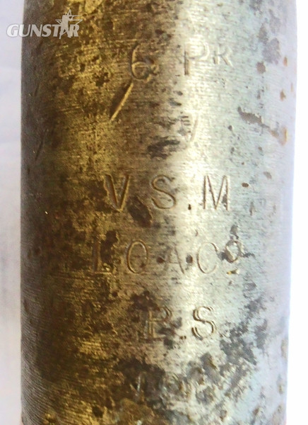 {CATEGORY} - DEACTIVATED INERT. RARE, British Unfired WW 1, 1918 Dated, Naval Vickers 3 Pounder, (47x411R) High Explosive Common Pointed Round. - O 1831 DEACTIVATED INERT. RARE, British Unfired WW 1, 1918 Dated, Naval Vickers 3 Pounder, (47x411R) High Explosive Common Pointed Round. - O 1831  Other Ammunition in 