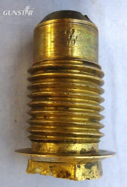 {CATEGORY} - DEACTIVATED INERT. RARE, British Unfired WW 1, 1918 Dated, Naval Vickers 3 Pounder, (47x411R) High Explosive Common Pointed Round. - O 1831 DEACTIVATED INERT. RARE, British Unfired WW 1, 1918 Dated, Naval Vickers 3 Pounder, (47x411R) High Explosive Common Pointed Round. - O 1831  Other Ammunition