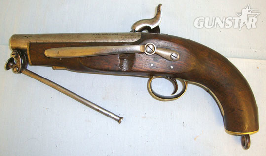 Tower Short Sea Service Customs/ Revenue .577 Calibre Percussion Pistol With Captive R .577 Muzzleloader