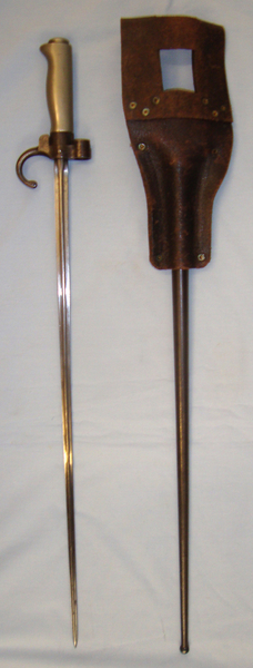  French Lebel M1886 First Pattern Bayonet, Scabbard & Scarce Frog BAYO 685 Bayonet