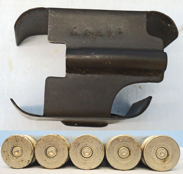 INERT DEACTIVATED. Russian, PRTS 14.5mm Anti-Tank Rifle Clip Of 5 Dummy Rounds. Sn - 20080 INERT DEACTIVATED. Russian, PRTS 14.5mm Anti-Tank Rifle Clip Of 5 Dummy Rounds. Sn - 20080  Other Ammunition