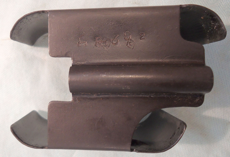 {CATEGORY} - INERT DEACTIVATED. Russian, PRTS 14.5mm Anti-Tank Rifle Clip Of 5 Dummy Rounds. Sn - 20080 INERT DEACTIVATED. Russian, PRTS 14.5mm Anti-Tank Rifle Clip Of 5 Dummy Rounds. Sn - 20080  Other Ammunition