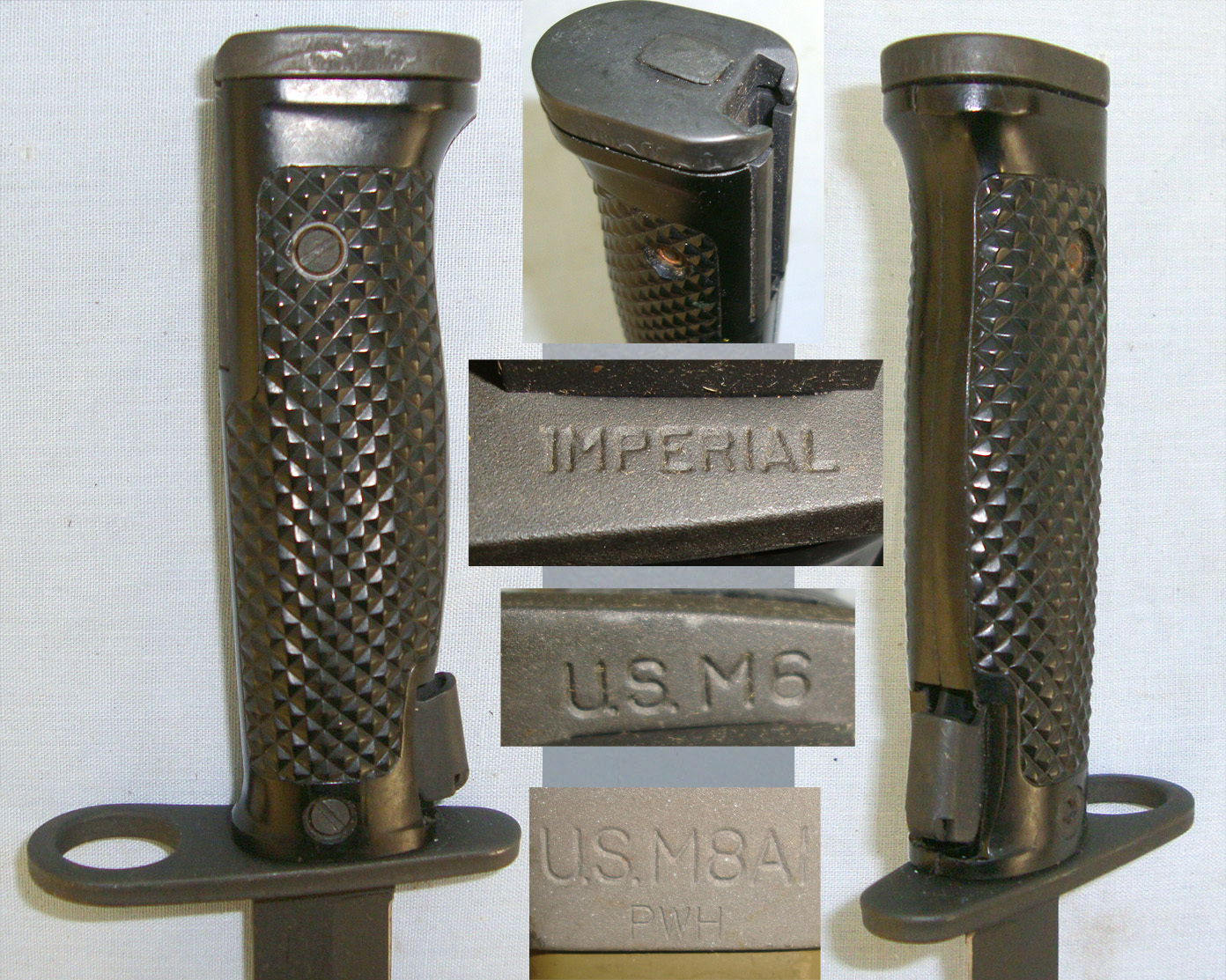 RARE**MINT**VIETNAM WAR ERA**U.S Army M6 Bayonet By Imperial And M8A1 Scabbard With Integral Frog By PWH (Pennsylvania Working Home For The Blind). Sn 20204 Bayonet