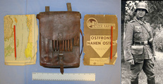 WW2 Era Nazi German Army Officer’s Leather Map Case With 2 1943 dated Maps ‘Ostfront Mit Nahen Osten (Eastern Front With Middle East) & Nr 10 Sud Ost St Valery (South East France) Map Log Sheets & 2 Original Period Pencils. Sn 20930  Other Accessory