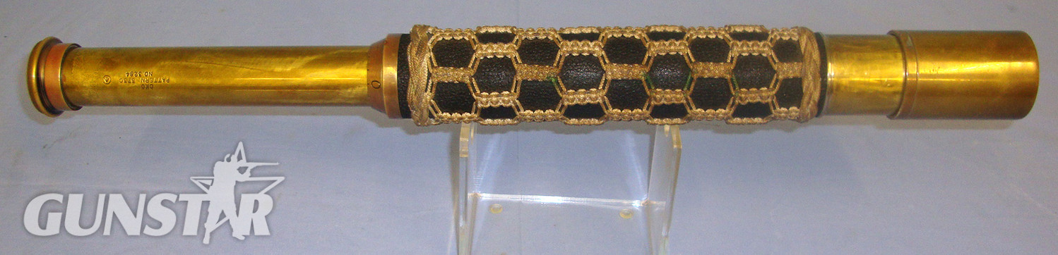 WW2 Era Canadian Royal Navy WD Pattern 373C ‘Officer Of The Watch’ Single Draw Brass Naval Telescope By CKC (Canadian Kodak Company)With Sliding Sun Shade & Intricate Rope Lashing. Sn 21067   Sight & Optic
